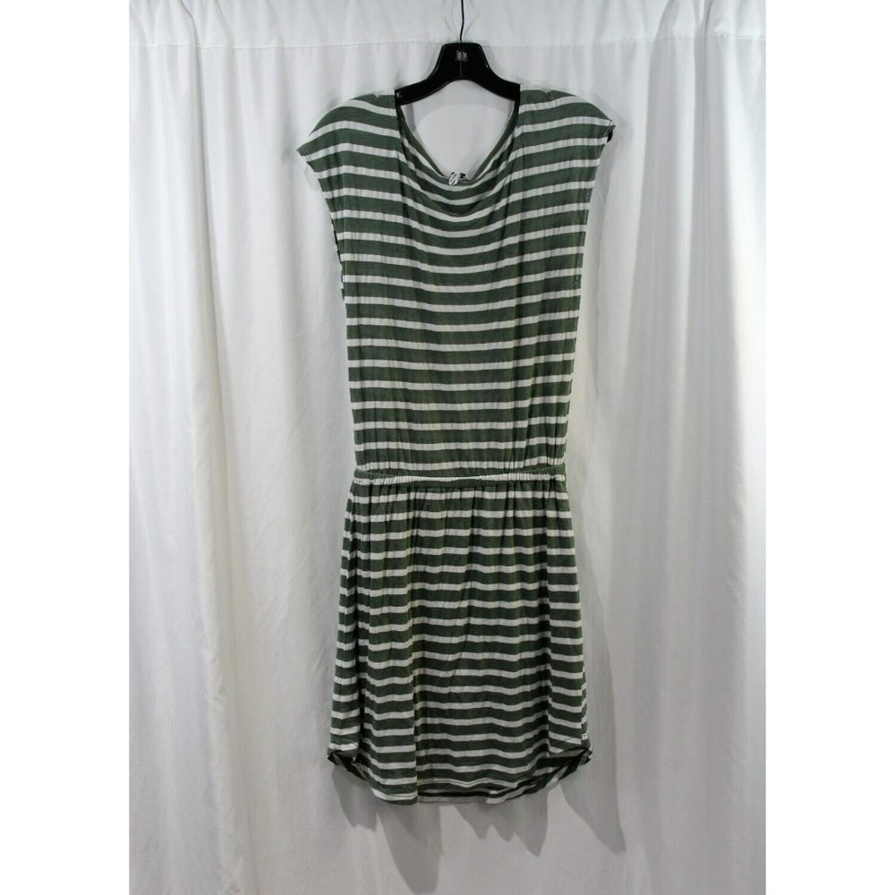Splendid Womens Green White Striped Sleeveless Dress M
